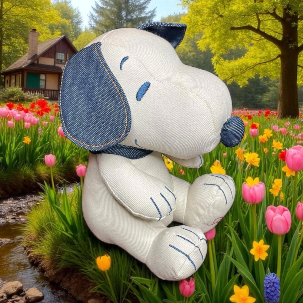 American Eagle Peanuts Snoopy Denim Plush 8" Limited Edition Stuffed Toy